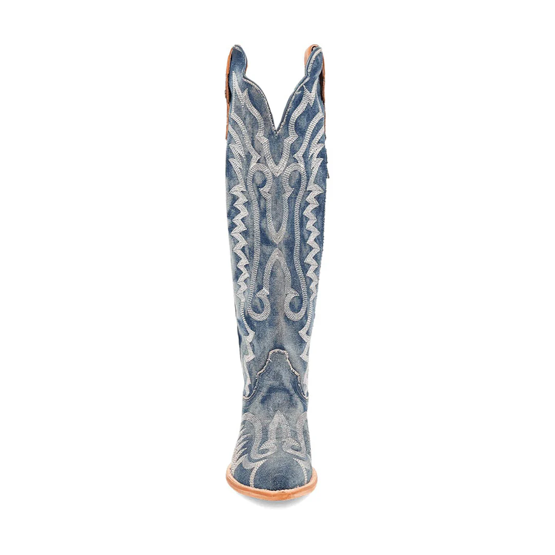 Dan Post Women's Darlin Denim Fabric Cowboy Boots