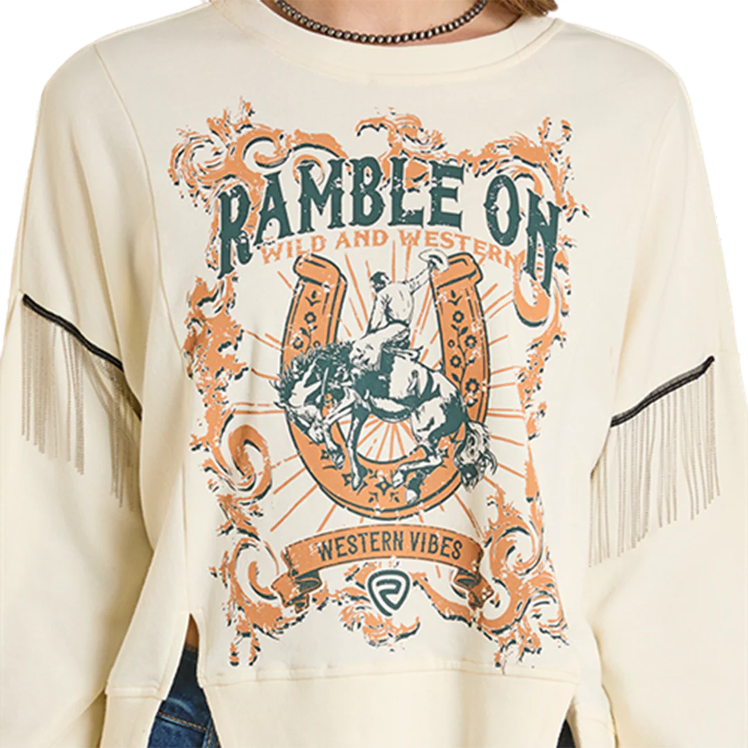 Rock & Roll Denim Women's Fringe Sweatshirt