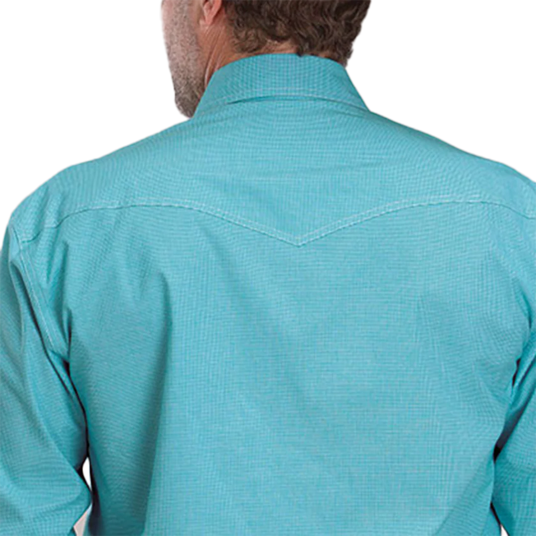 Roper Men's Amarillo Collection Plaid Print Long Sleeve Snap Shirt