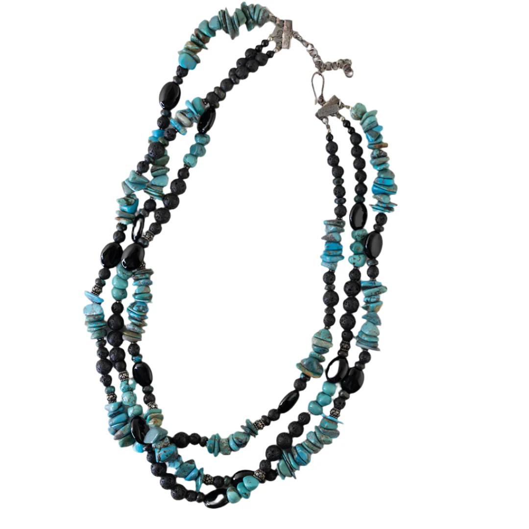 Paige Wallace 3 Strand Bead Necklace