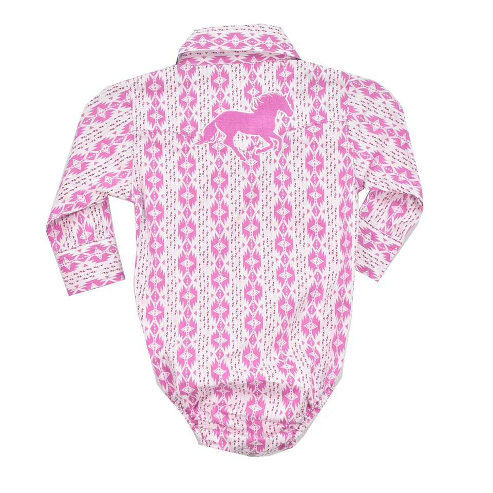 Cowgirl Hardware Baby Girls' Aztec Print Snap Bodysuit