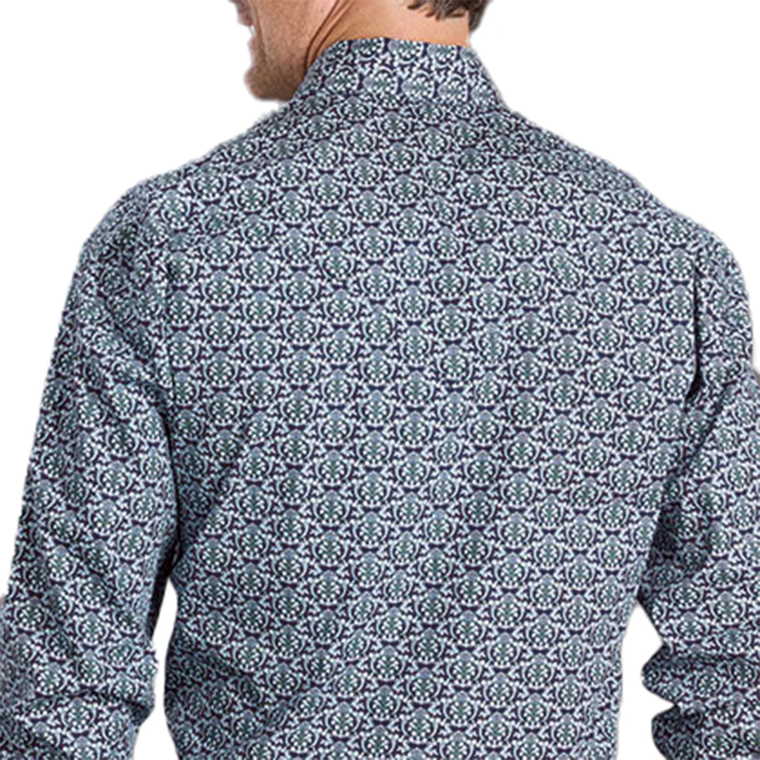 Stetson Men's Medallion Print Long Sleeve Snap Shirt