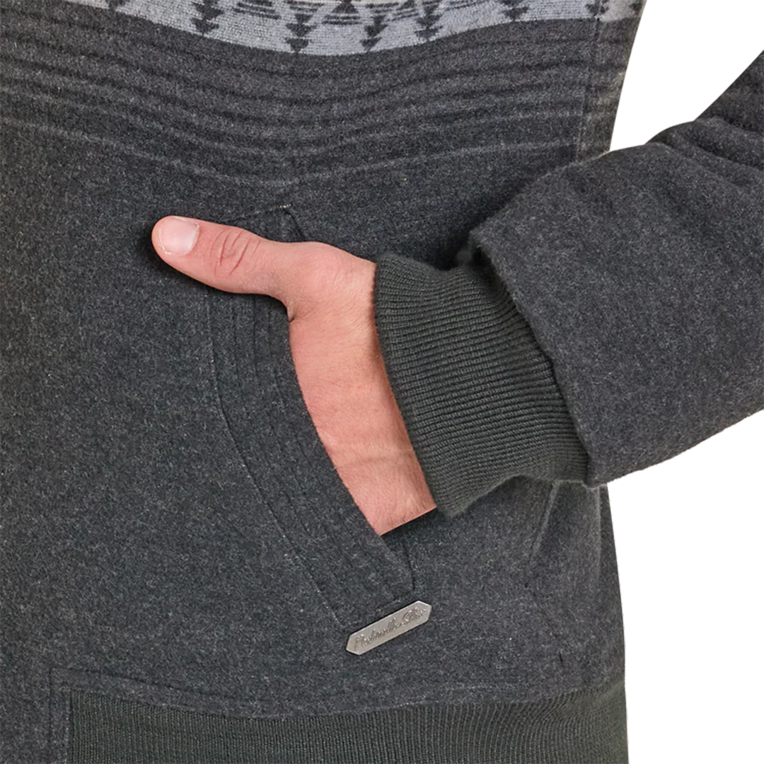 Panhandle Men's Pueblo Aztec Border Jacquard Bomber Jacket