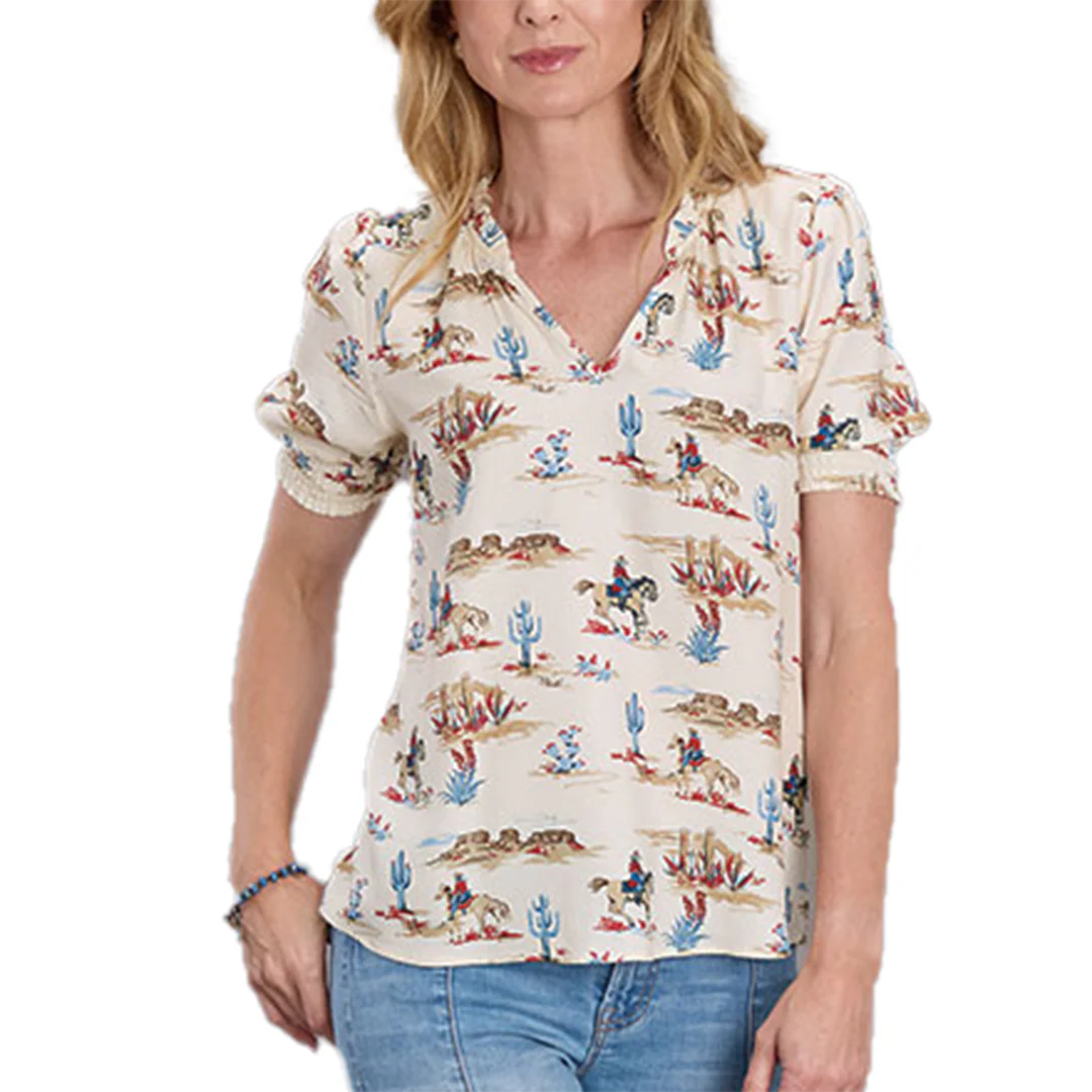 Stetson Women's Desert Print Blouse