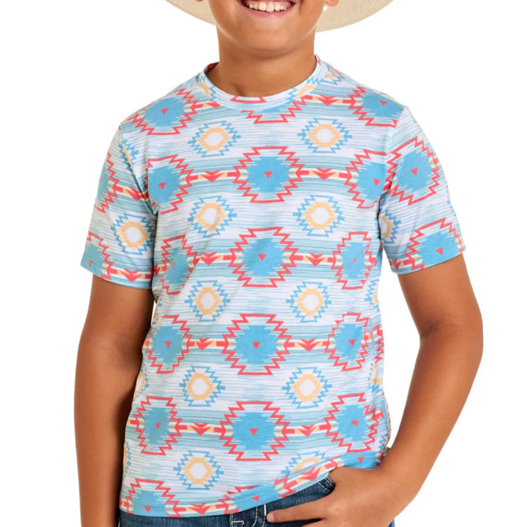 Rock & Roll Denim Boys' Aztec Printed T-Shirt