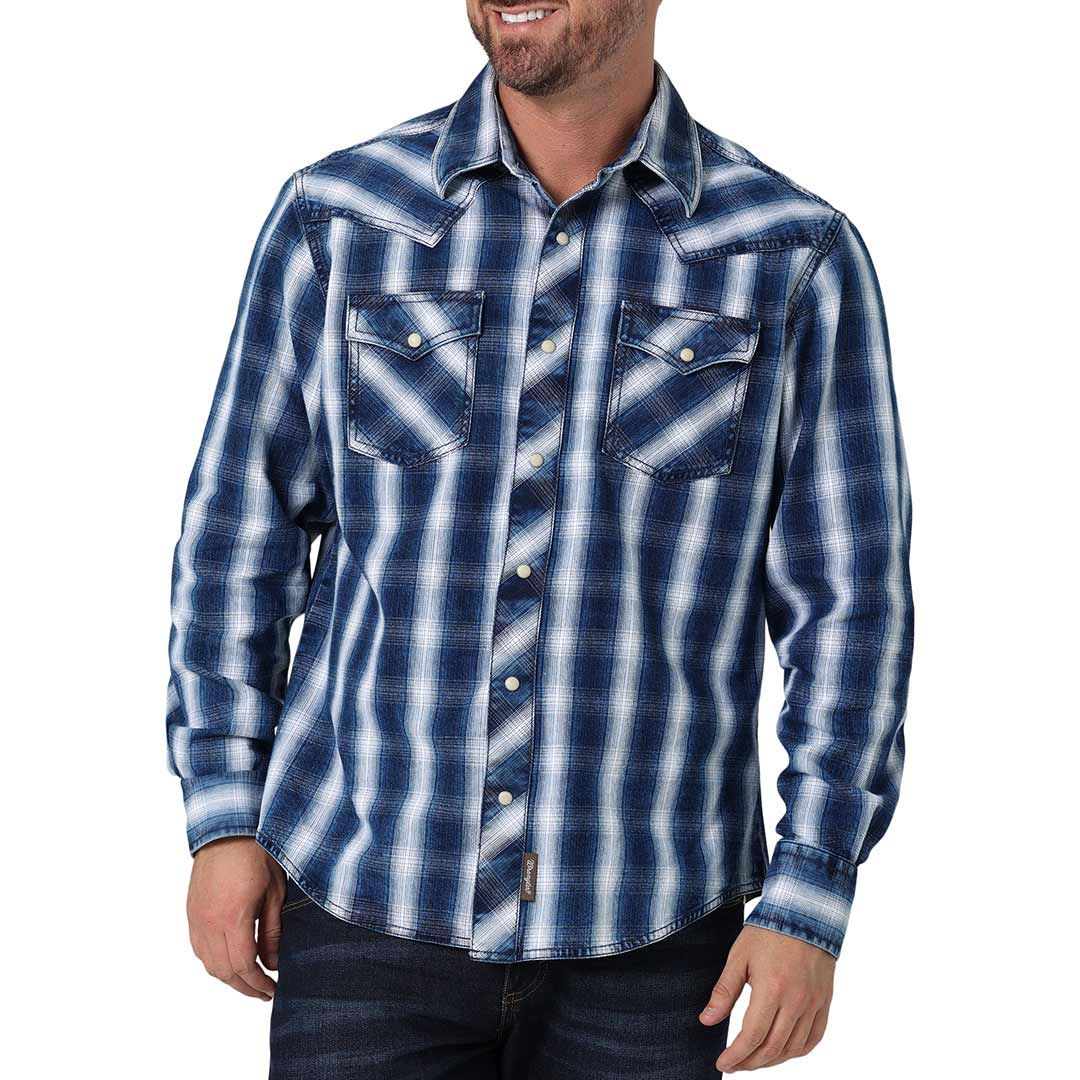 Wrangler Men's Retro Premium Plaid Snap Shirt