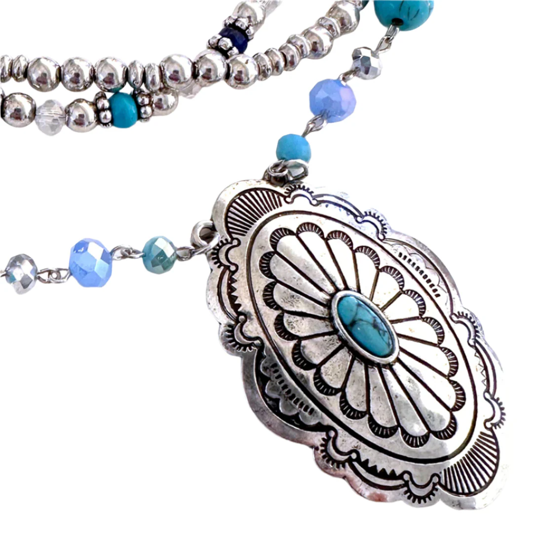 Wyo Horse Women's Layered Concho Set