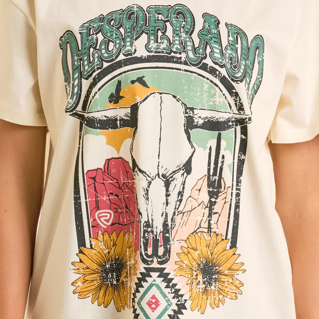 Rock & Roll Denim Women's Sunflower Desert Oversized T-Shirt