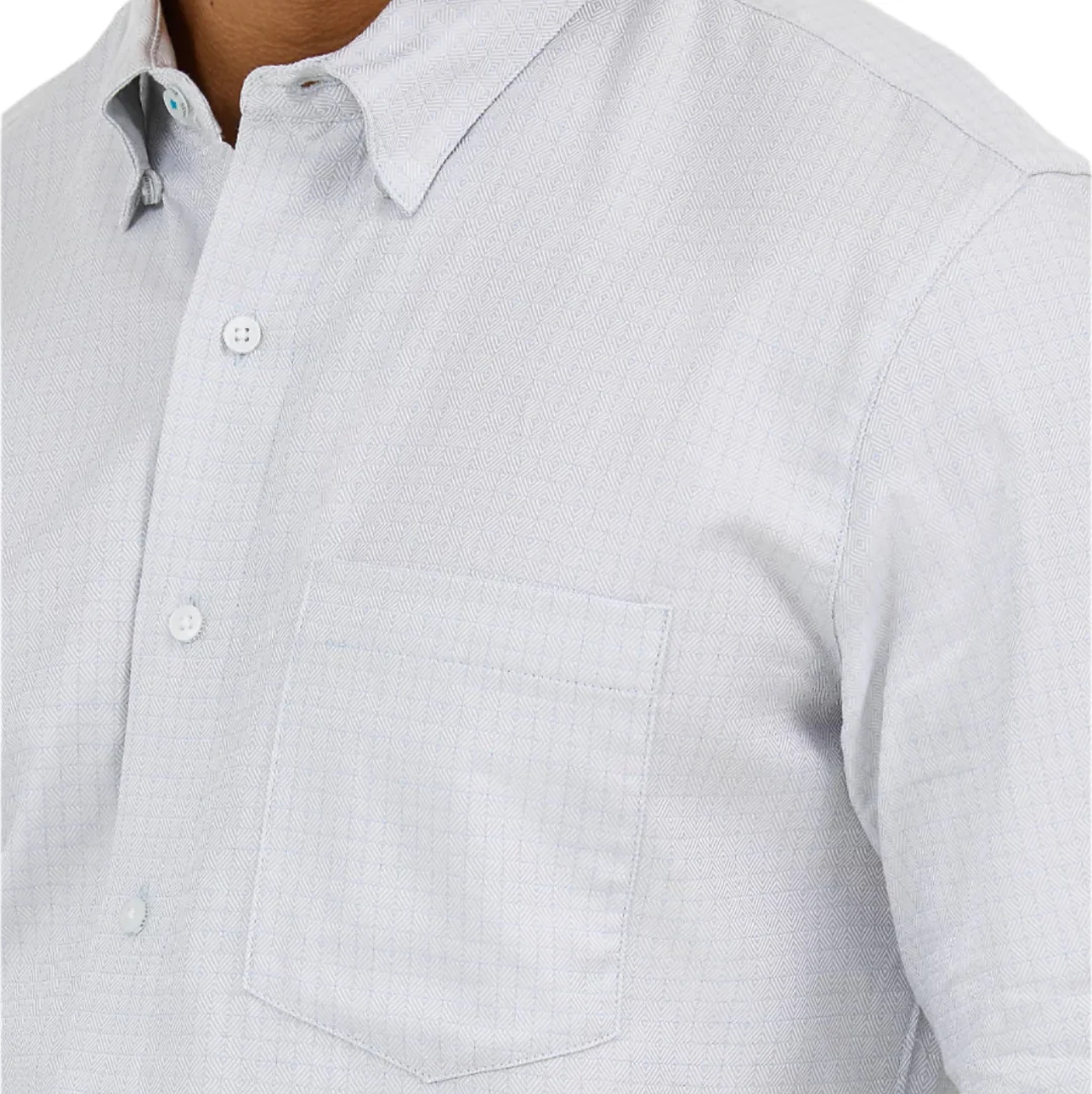 Wrangler Men's Cody Johnson Micro Check Long Sleeve Button Down Shirt