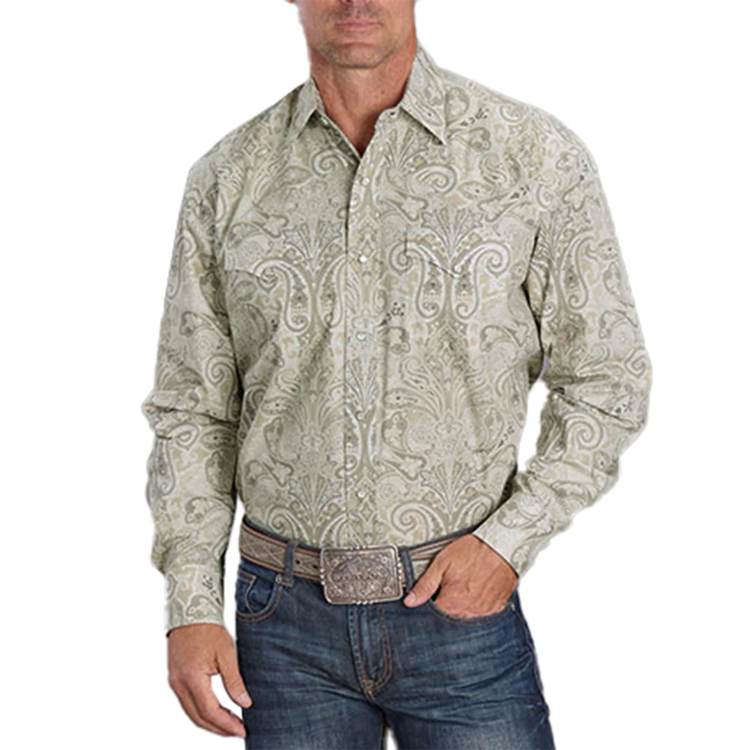 Stetson Men's Paisley Long Sleeve Snap Shirt