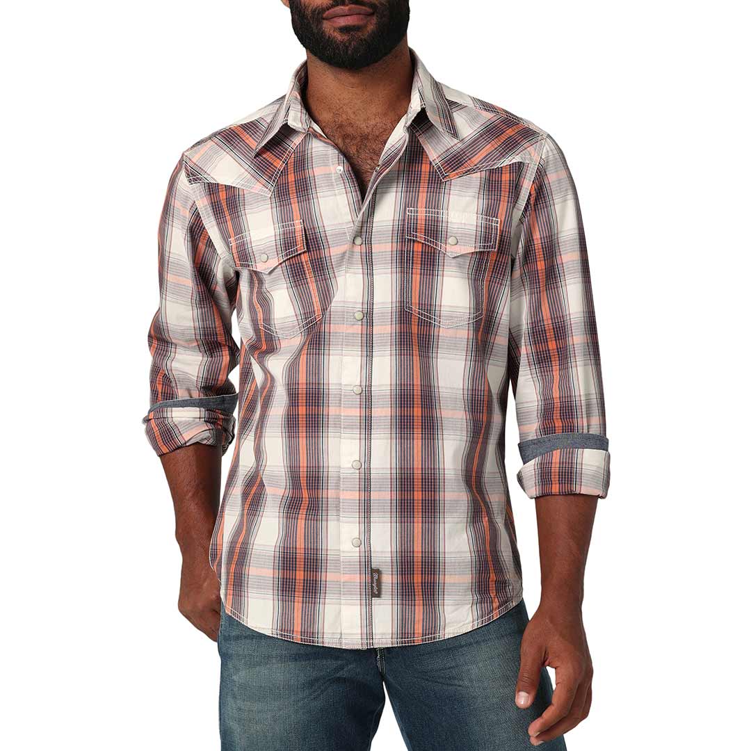 Wrangler Men's Retro Premium Plaid Snap Shirt