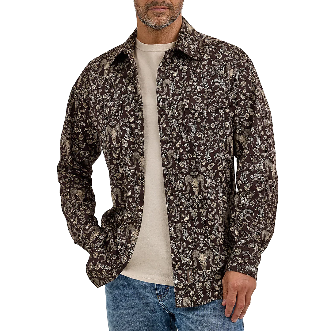Wrangler Men's Retro  Premium Long Sleeve Snap Shirt