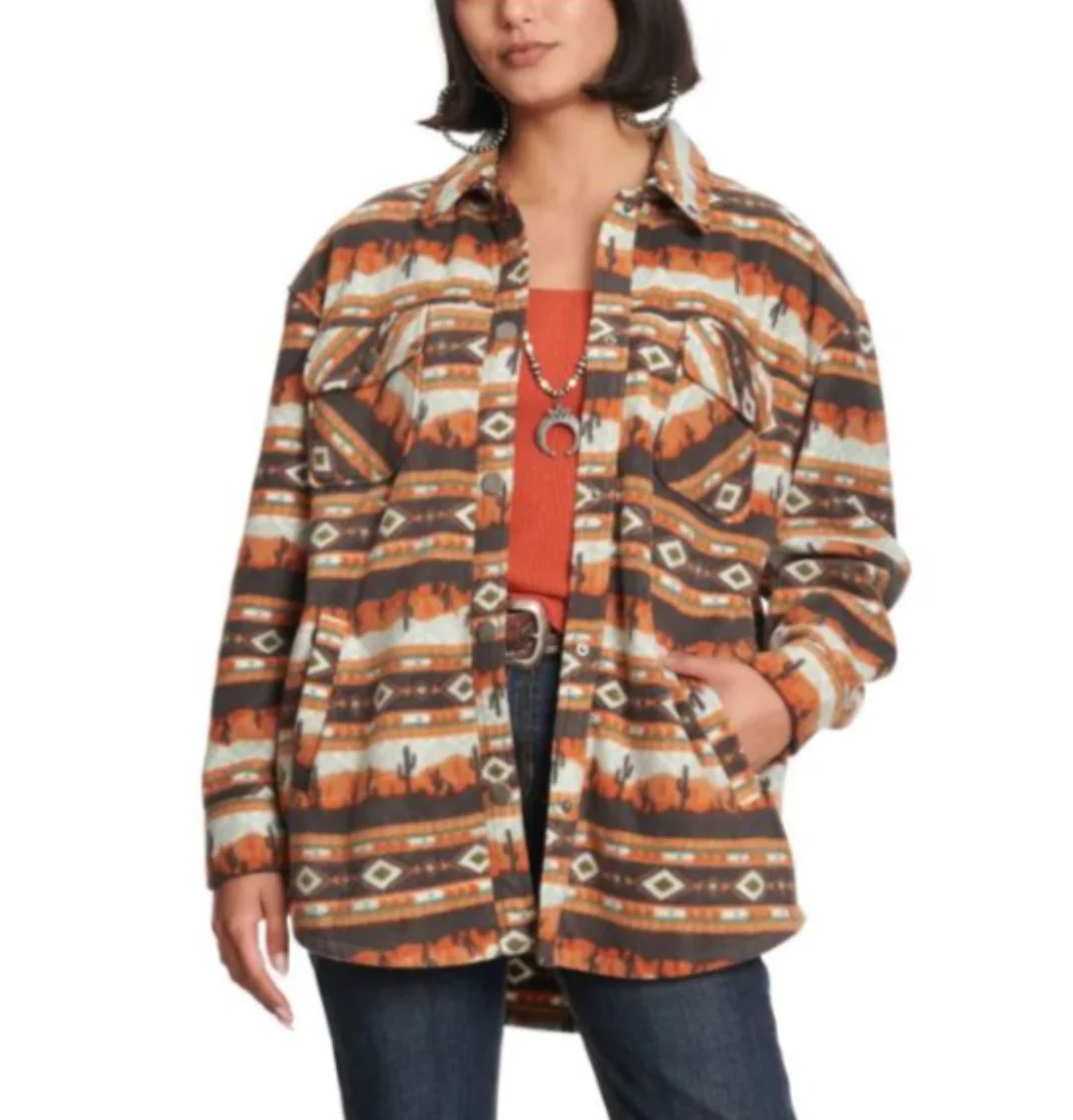 Rock & Roll Denim Women's Desert Print Fleece Jacket