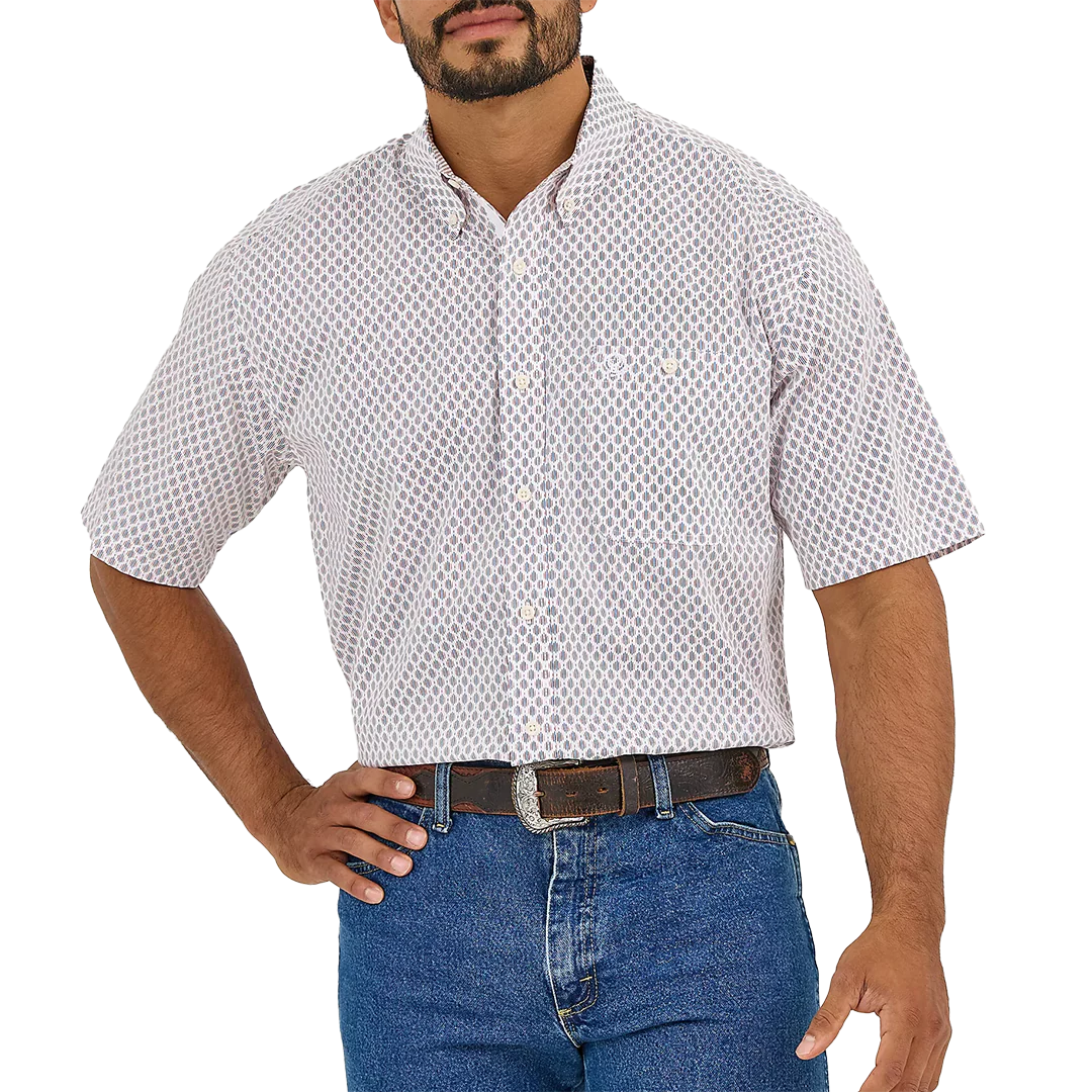 Wrangler Men's George Strait Short Sleeve Button Down Shirt