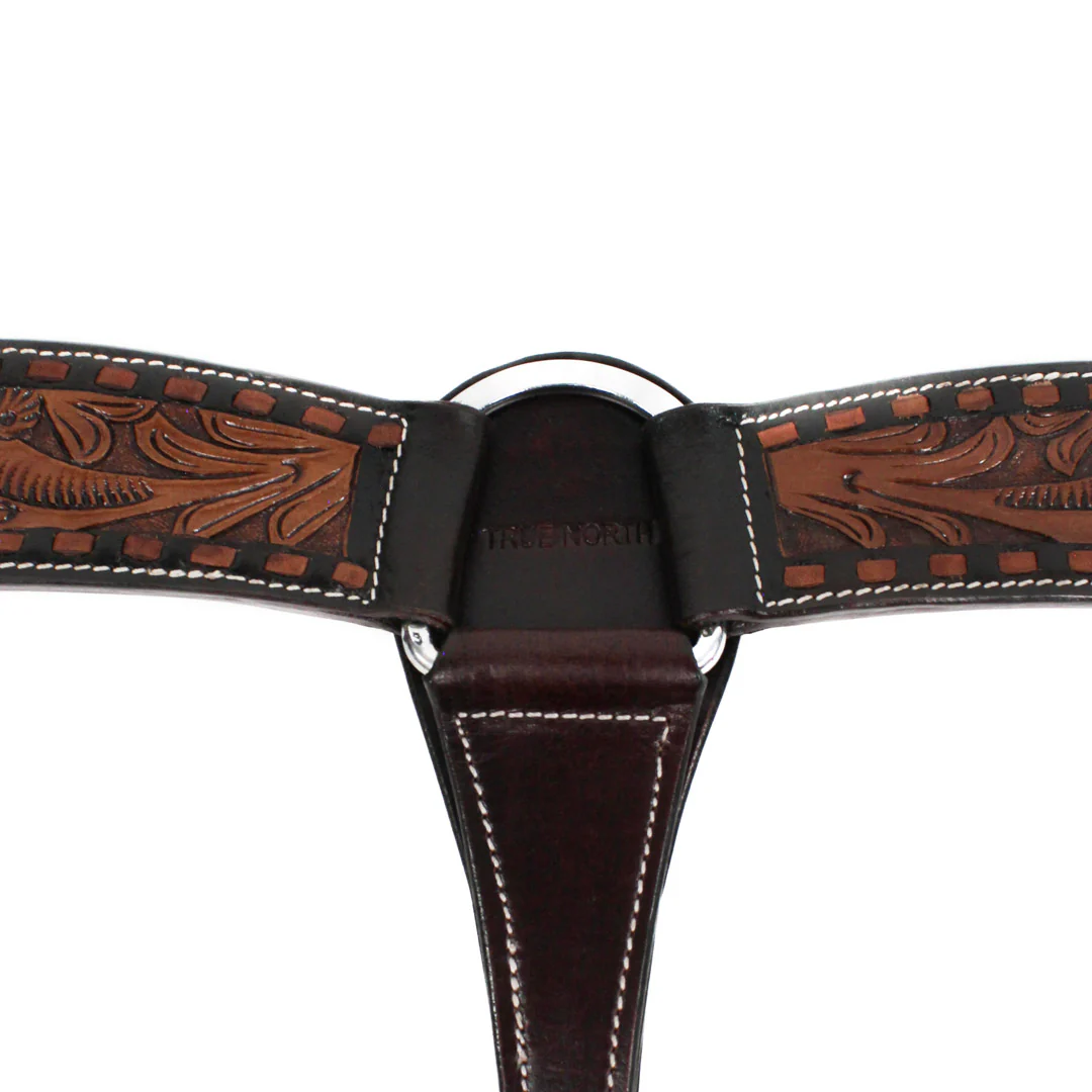 True North Trading Flower Carved Breast Collar