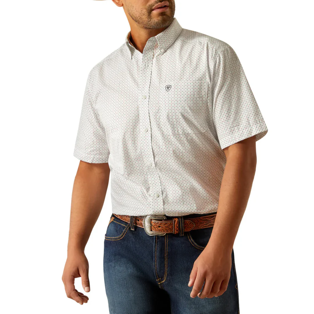 Ariat Men's Wrinkle Free Eddy Classic Fit Short Sleeve Button Shirt