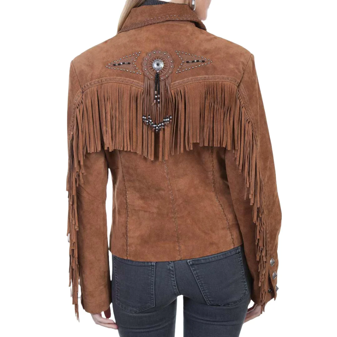 Scully Women's Beaded Fringe Suede Jacket
