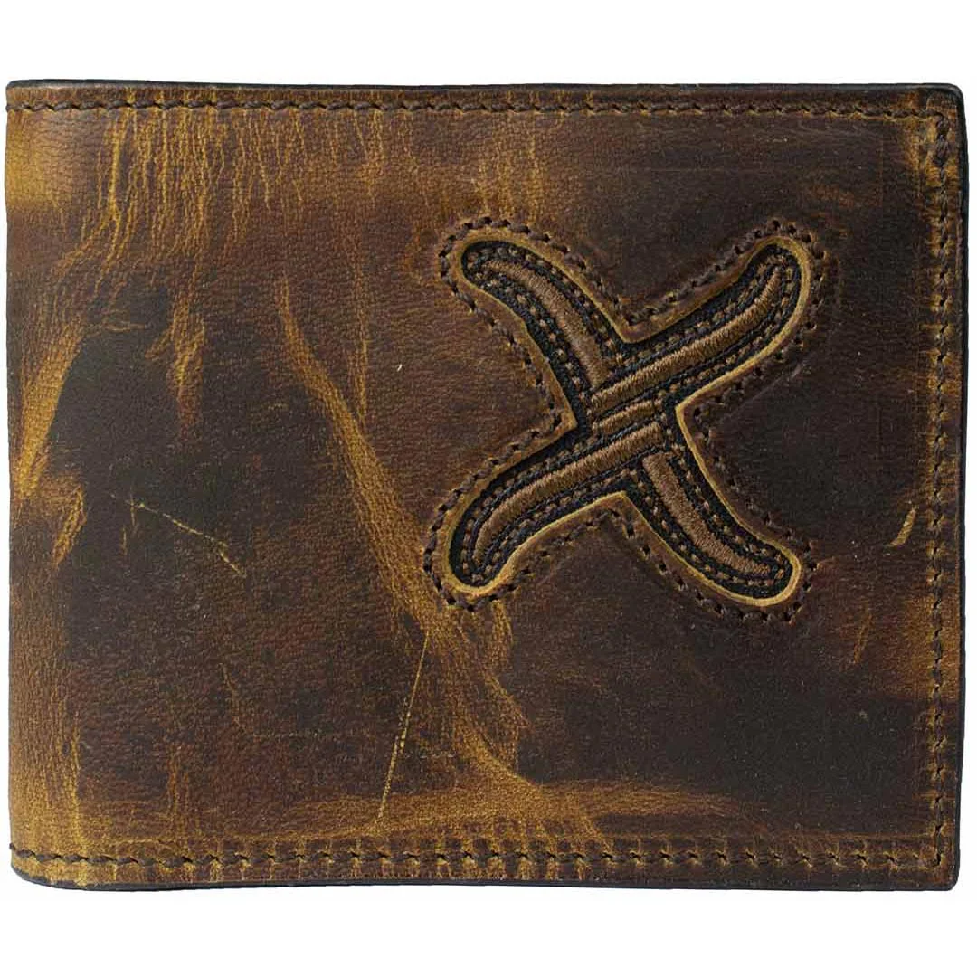 Twisted X Men's Distressed Leather Bi-Fold Wallet
