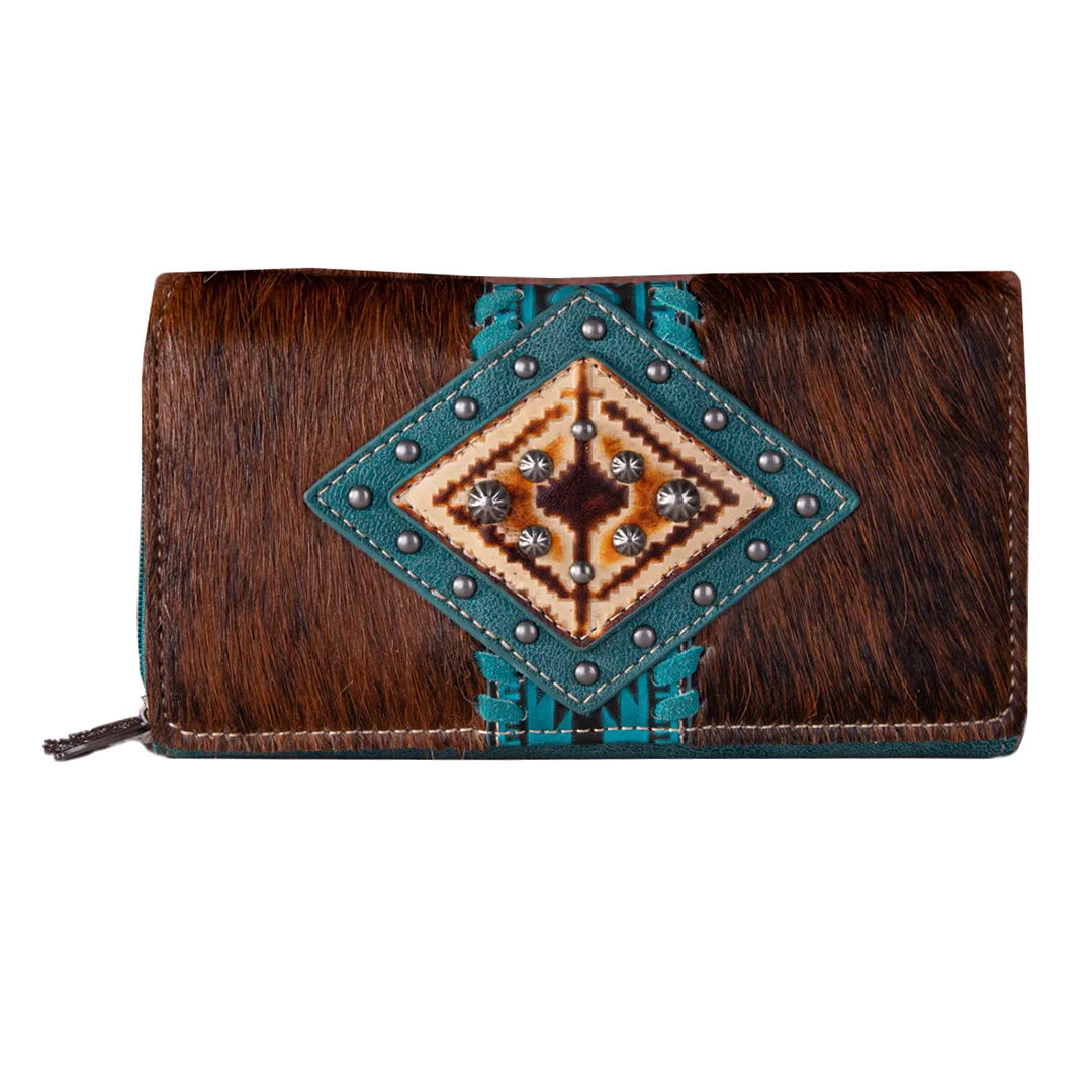 Montana West Women's Trinity Ranch Hair-On Cowhide Wallet