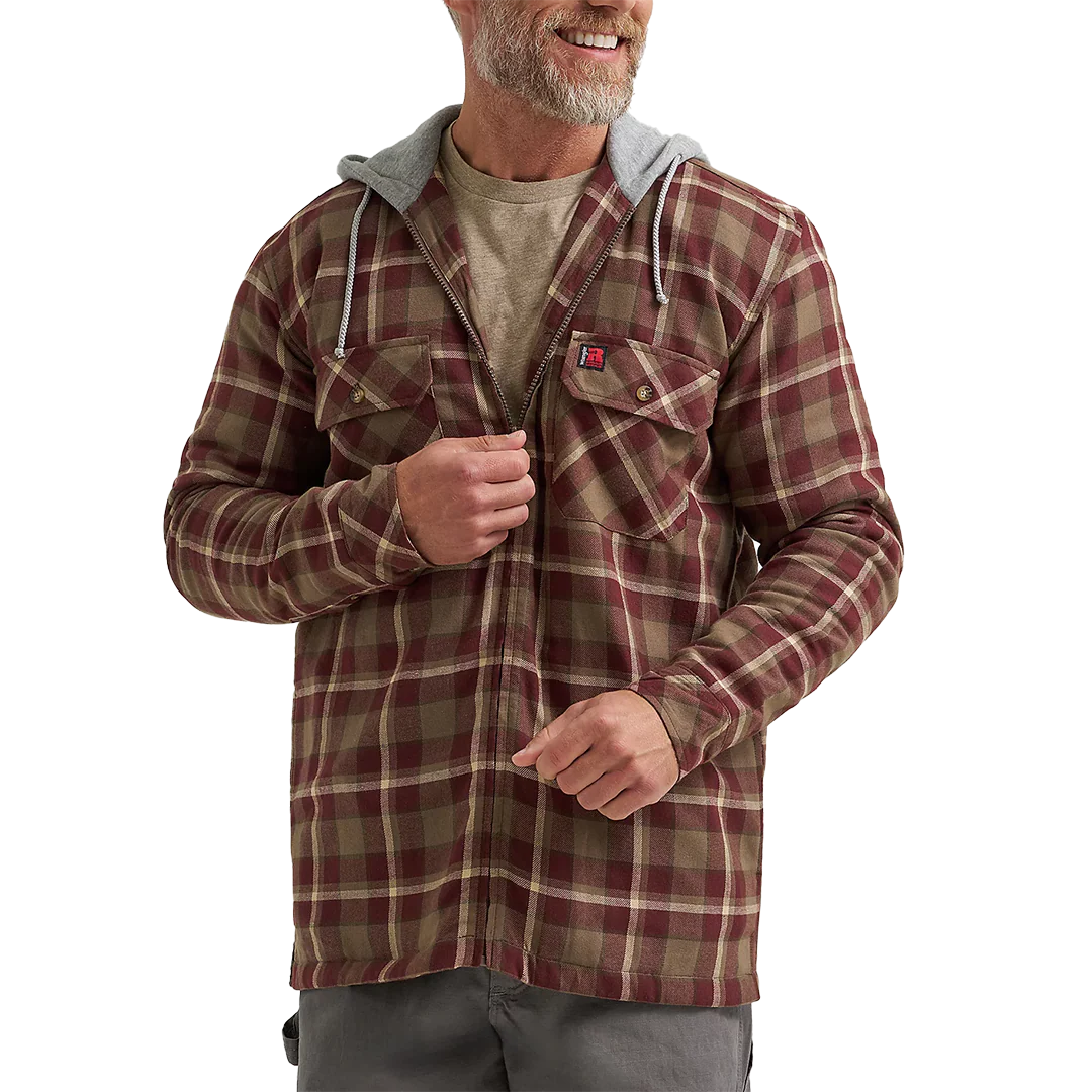 Wrangler RIGGS Workwear Men's Flannel Hooded Jacket