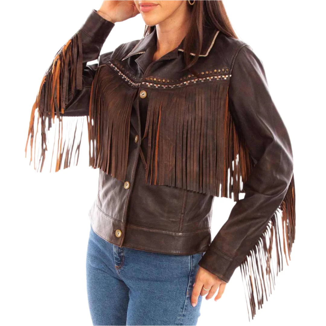Scully Women's Fringe Accent Leather Jacket