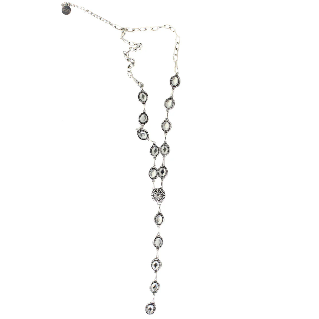 West & Co Jewelry Crystal Y Necklace