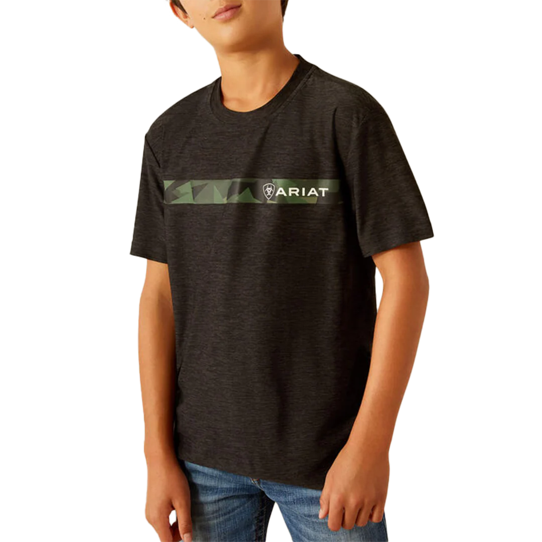 Ariat Boys' Chest Camo Stripe Charger T-Shirt