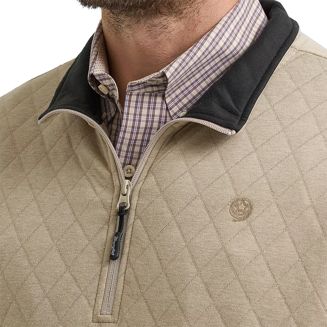 Wrangler Men's George Strait Quarter-Zip Quilted Pullover