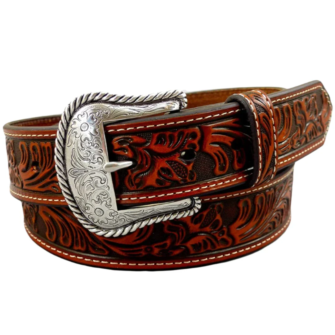 Nocona Belt Company Men's Floral Embossed Belt
