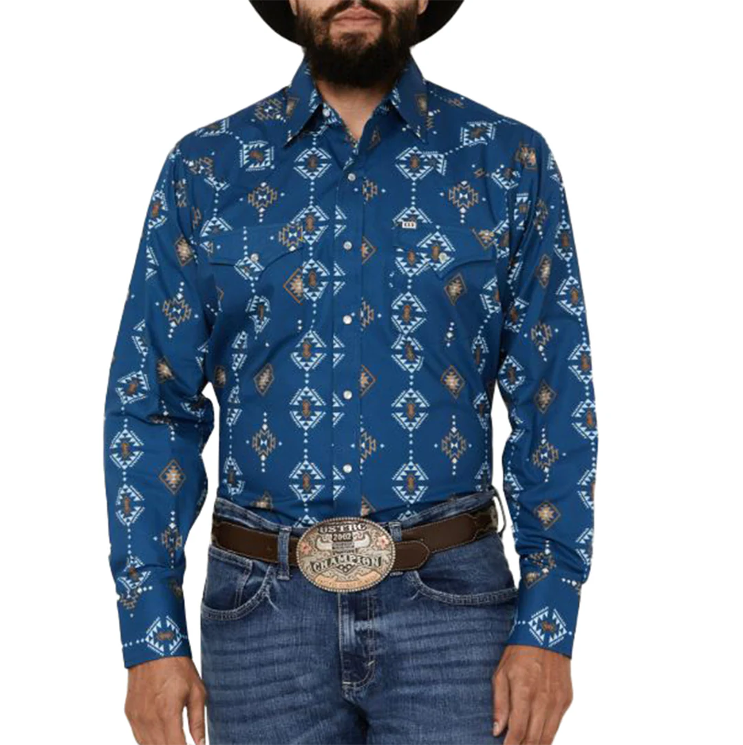 Ely Cattleman Men's Long Sleeve Shirt Indigo