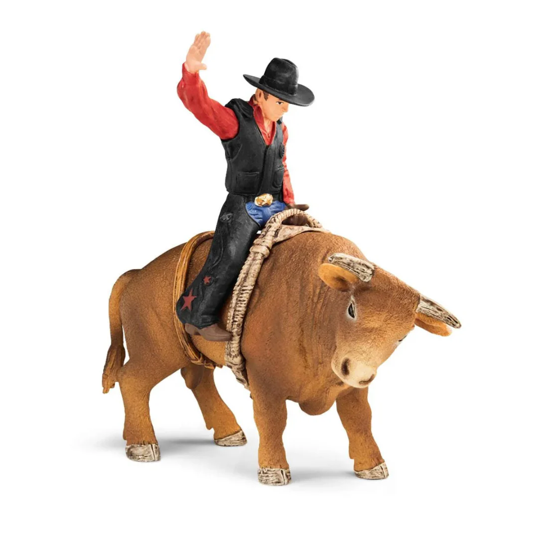 Schleich Cowboy With Bull Toy