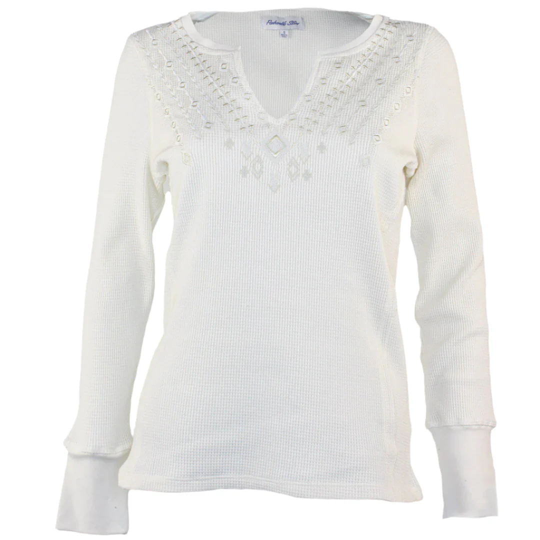 Panhandle Women's Embroidered Waffle Top