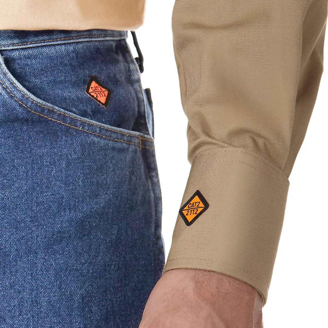 Wrangler Men's Flame Resistant Solid Work Shirt