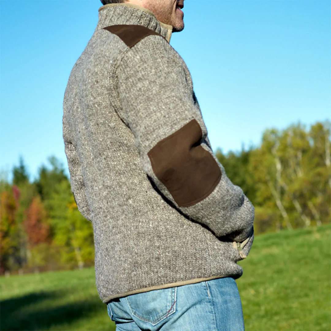 Lost Horizons Men's Oxford Zipper Sweater