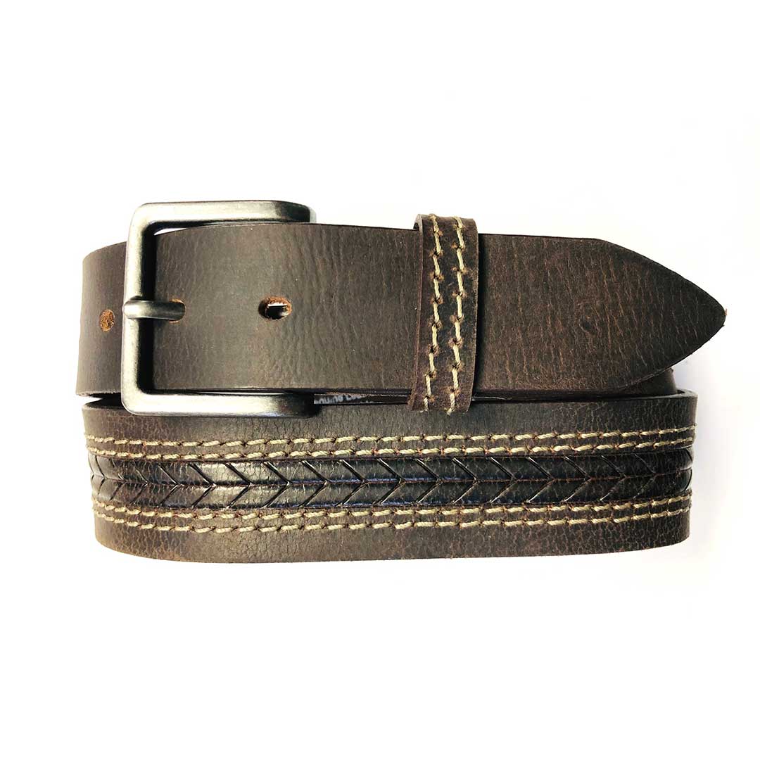 Cowboy Collection Men's Arrow Embossed Leather Belt