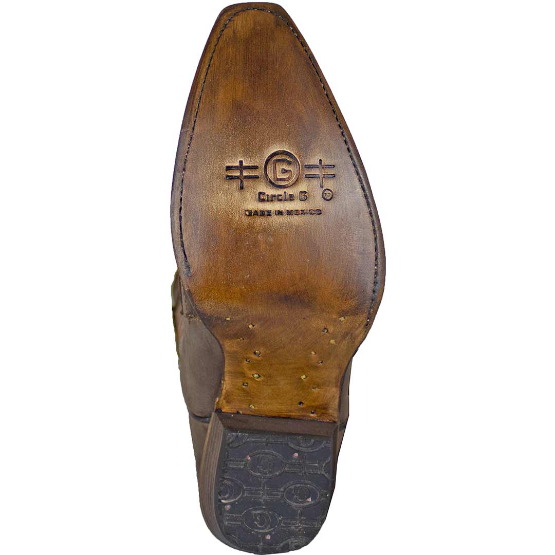 Circle G Women's Overlay & Embroidery Wing Cowgirl Boots