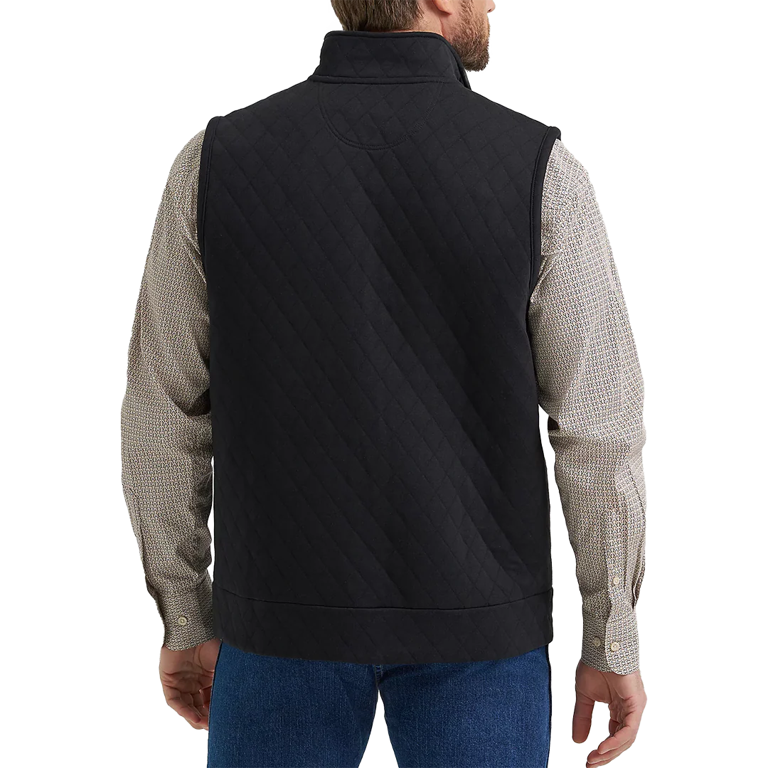 Wrangler Men’s George Strait Zip Front Solid Knit Vest