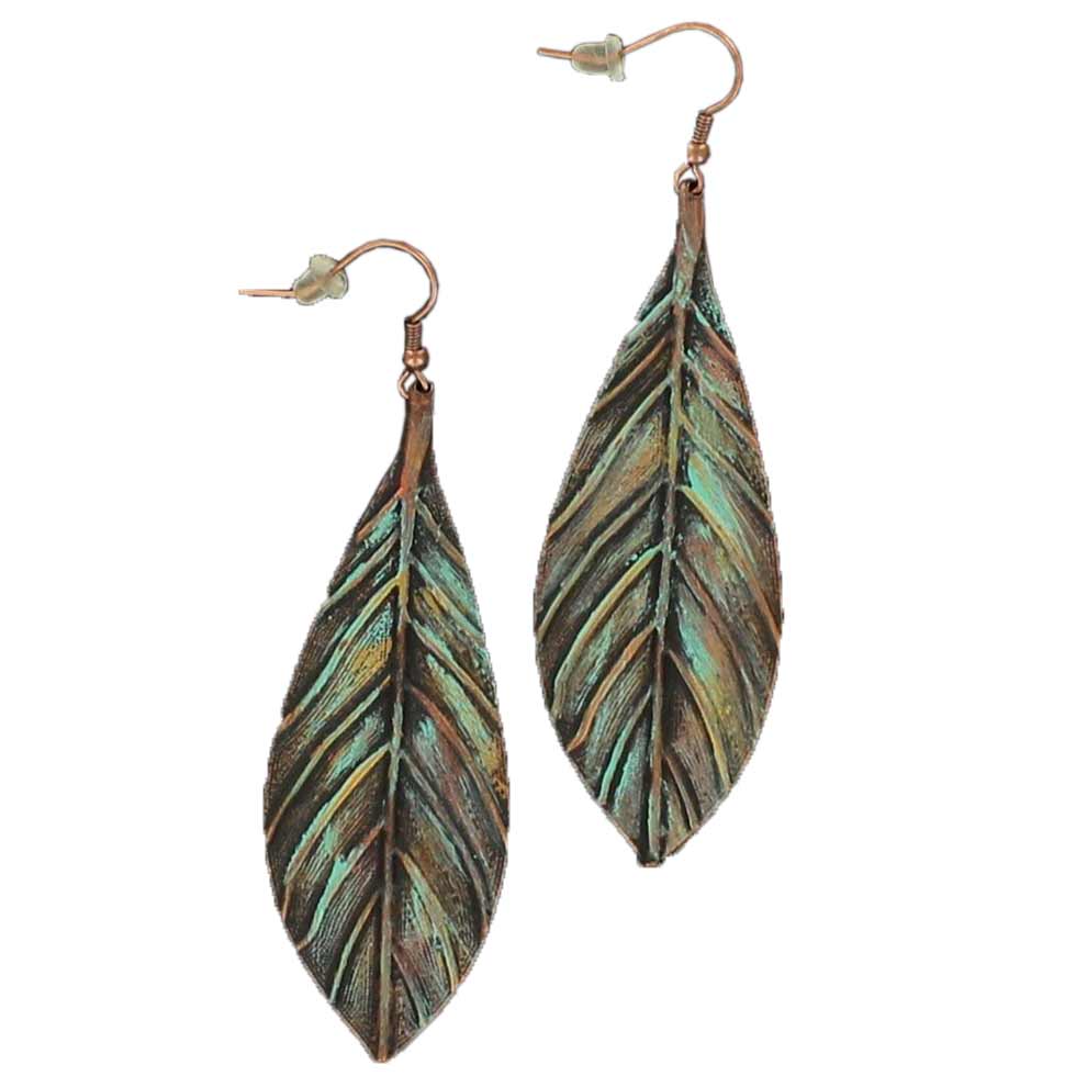 M&F Western Women's Feather Drop Earrings
