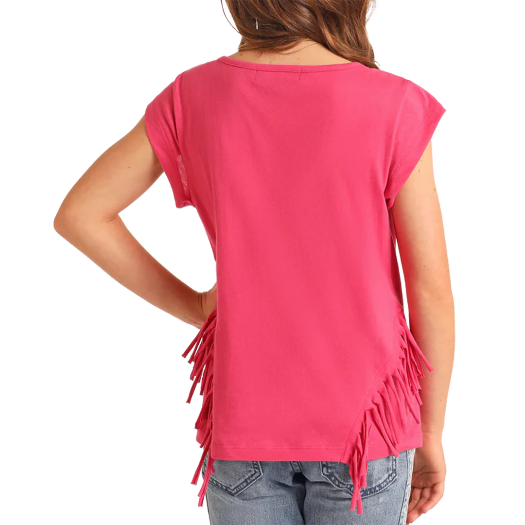 Rock & Roll Denim Girls' Rhinestone Desert Graphic T-Shirt