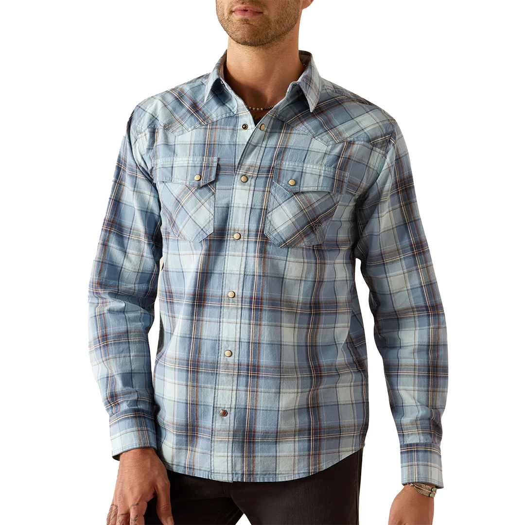 Ariat Men's Plaid Retro Fit Long Sleeve Snap Shirt