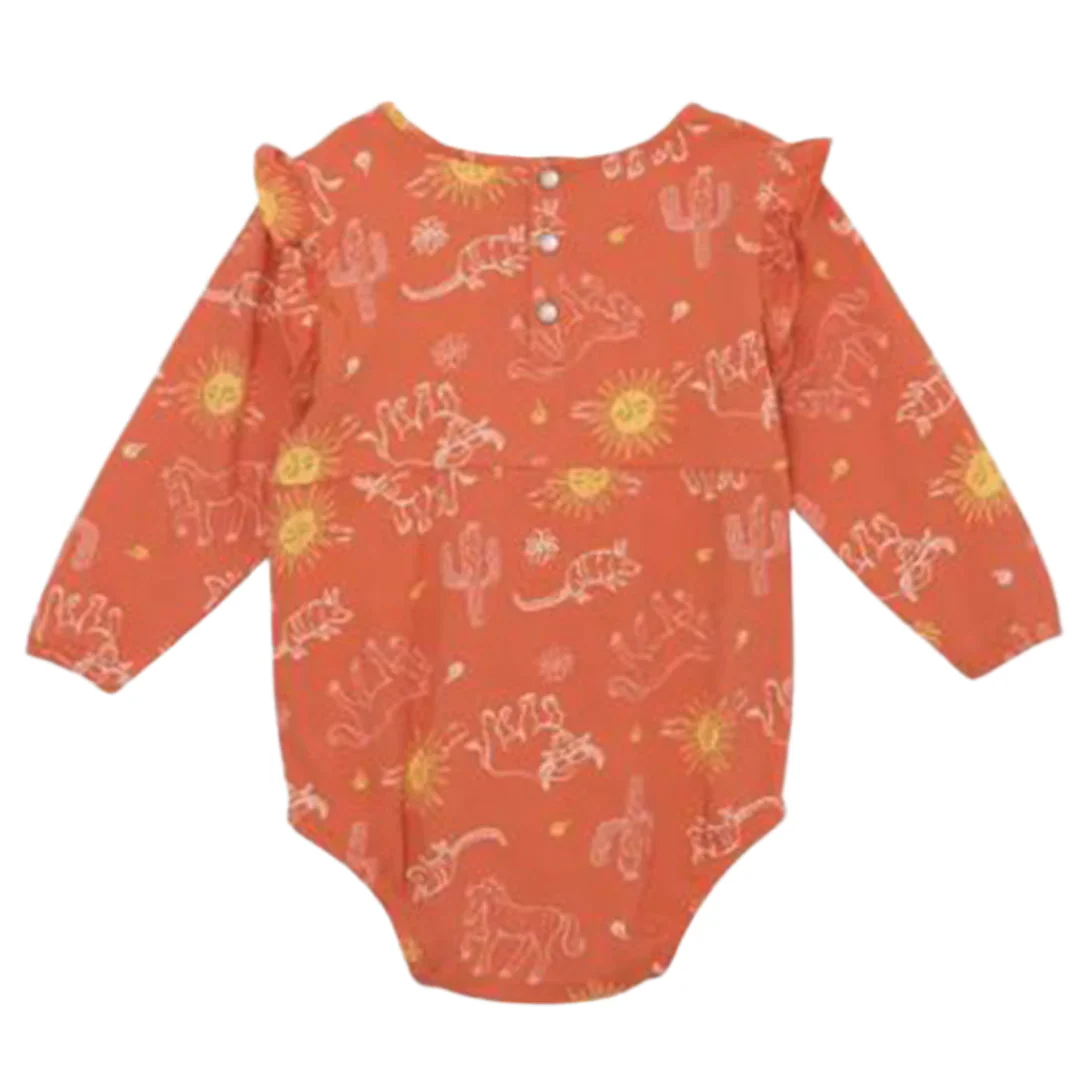 Wrangler Baby Girls' Ruffle Bodysuit