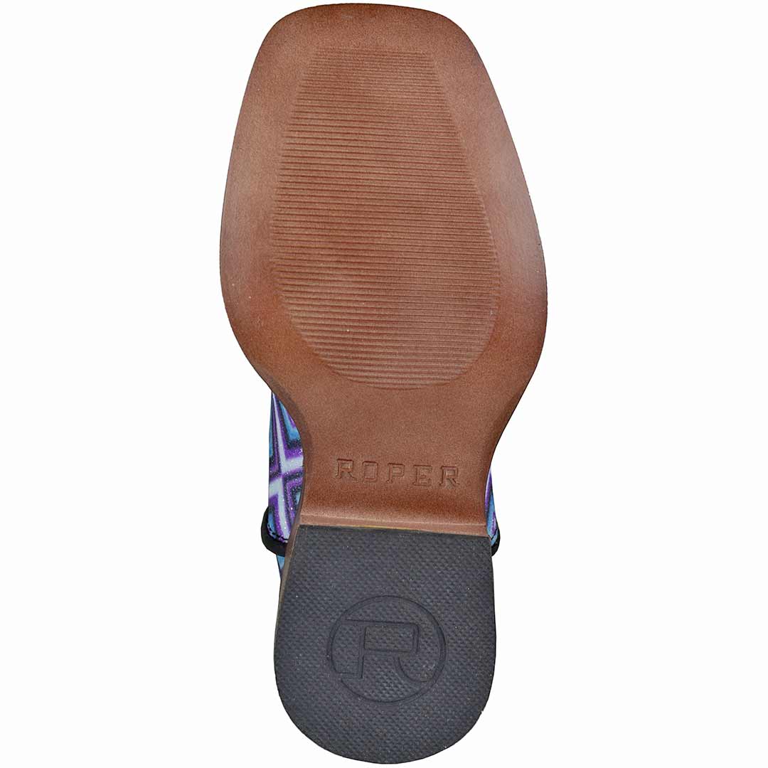 Roper Girls' Glitter Diamonds Square Toe Cowgirl Boots