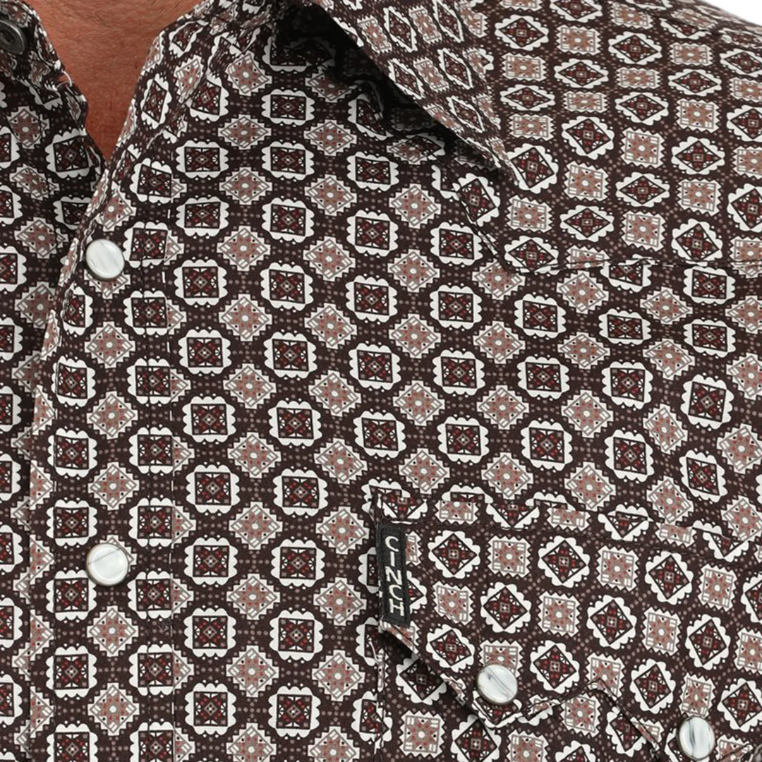 Cinch Men's Medallion Long Sleeve Snap Shirt