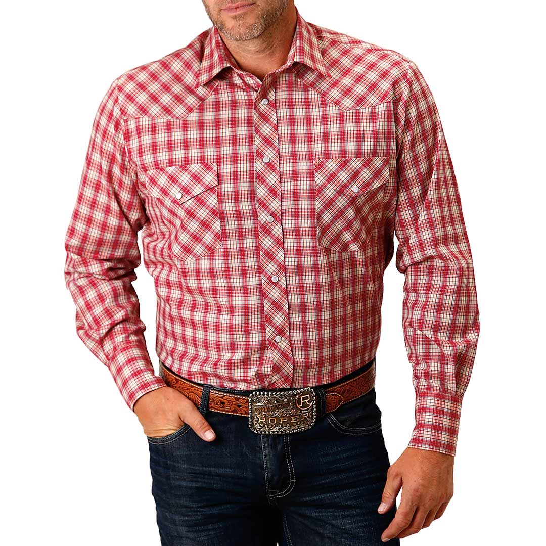 Roper Men's Check Print Snap Shirt