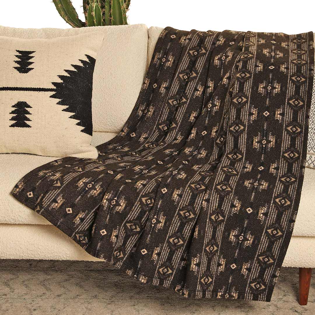 Rock & Roll Denim Aztec Berber Throw Blanket
