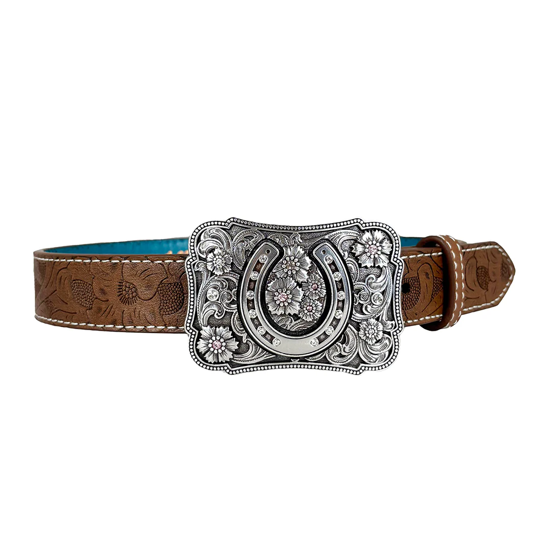 Catchfly Girls' Horse Shoes Buckle Belt