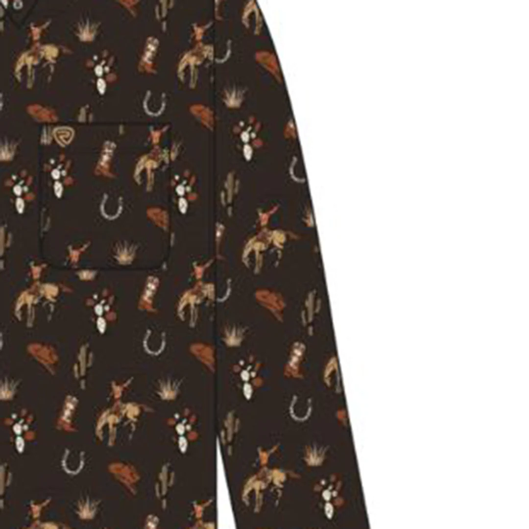 Rock & Roll Denim Men's Bronc Rider Long Sleeve Snap Shirt