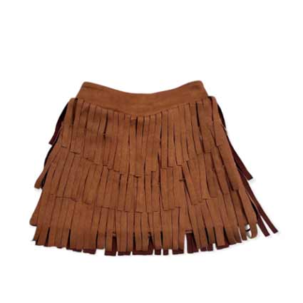 Shea Baby Toddler Girls' Fringe Suede Skirt