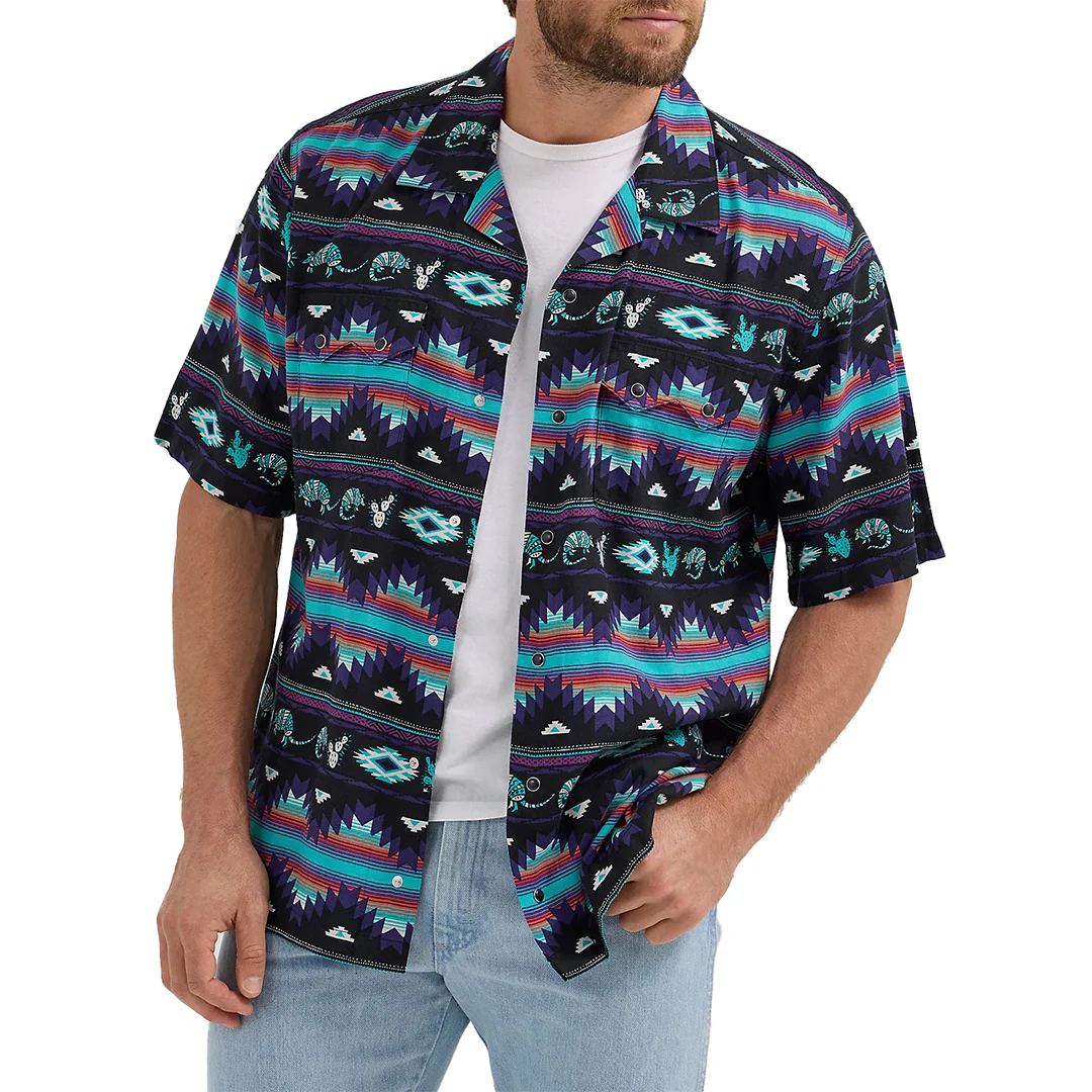 Wrangler Men's Coconut Cowboy Short Sleeve Snap Shirt