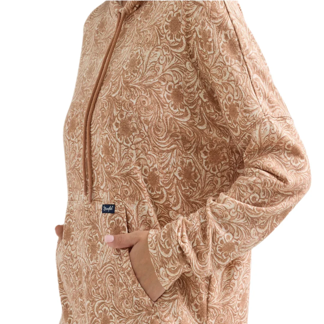 Wrangler Women's Geometric Relaxed Pullover Hoodie